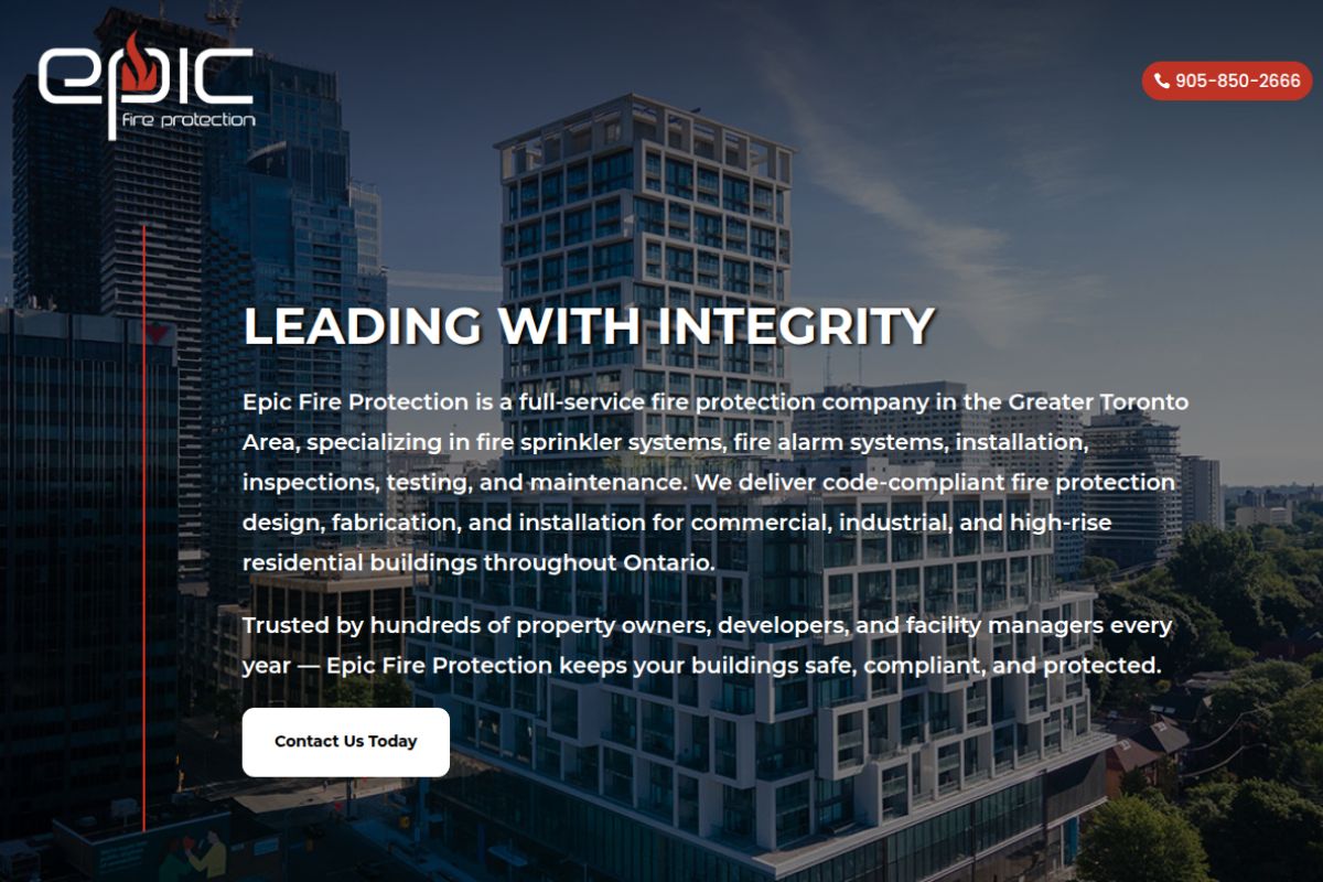 Epic Fire Protection Website